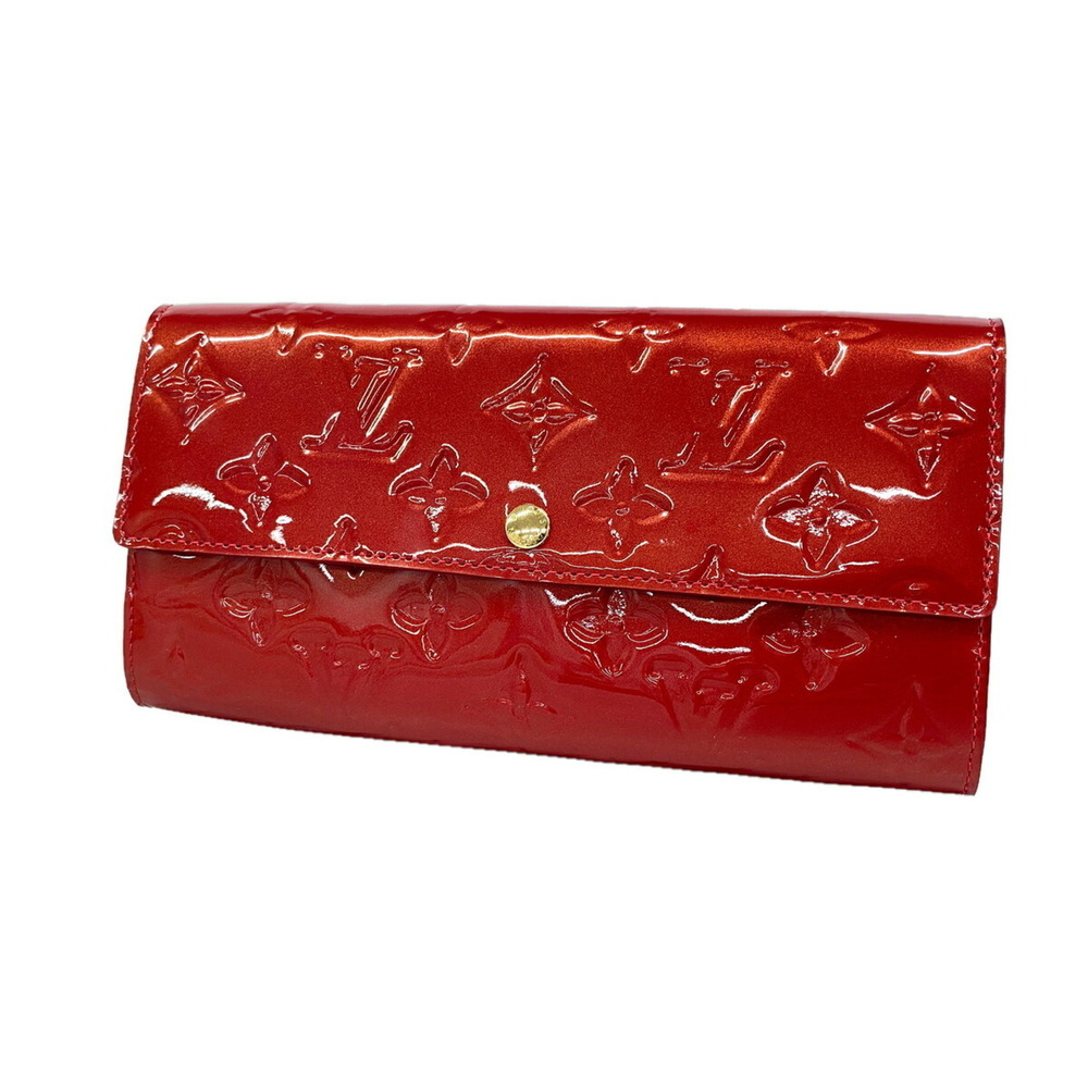 Louis Vuitton Vernis Portefeuille Sarah Long Wallet M93530 Pomme d'Amour (Wom...